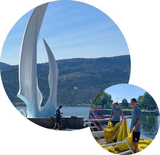 experience the breathtaking views of the Okanagan from high above the lake